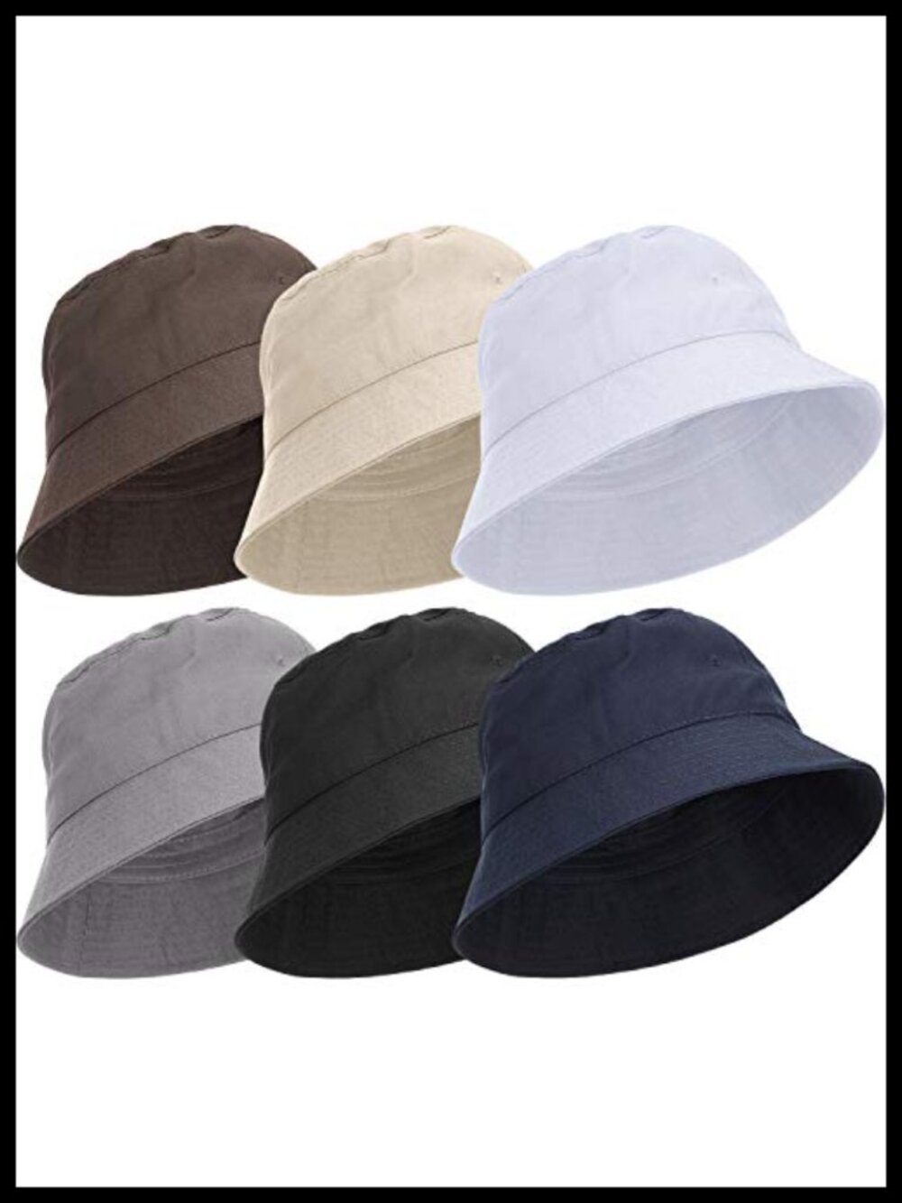 Unisex Cotton Bucket Hat Sun Protection Packable Travel Beach Fishing